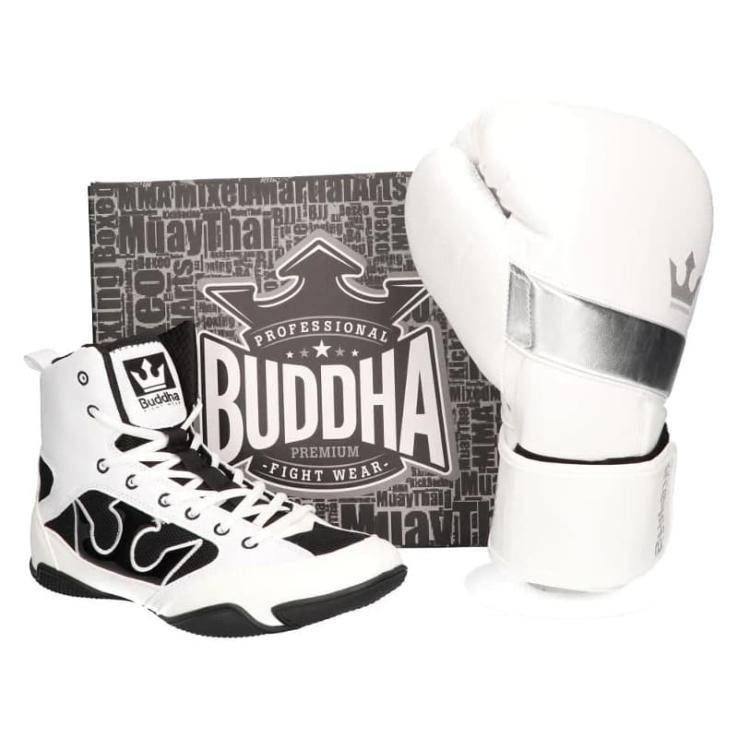 Botas de boxe brancas épicas de Buda