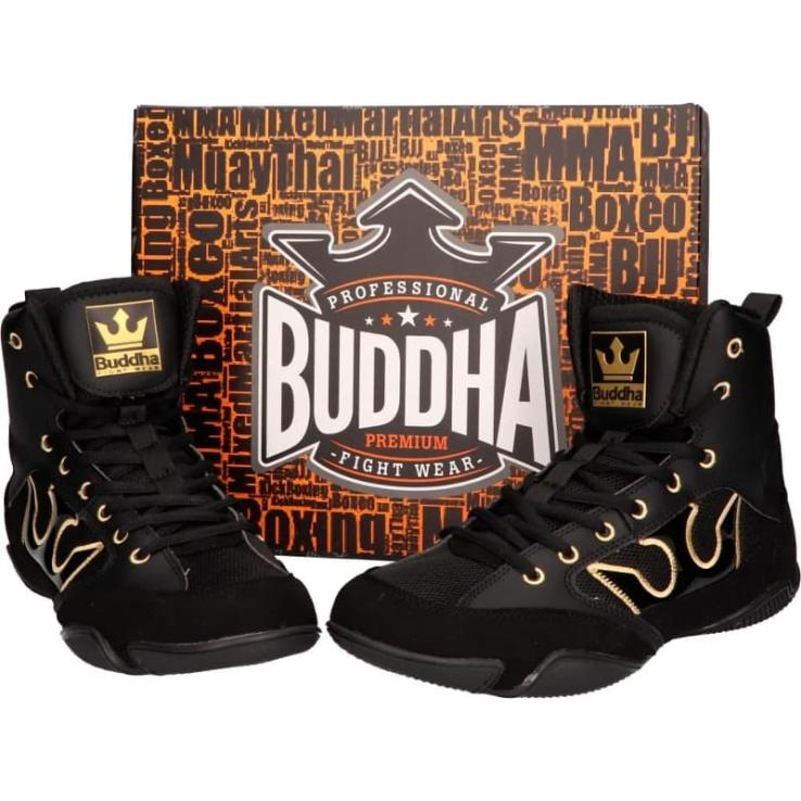 Botas de boxe épicas Buddha pretas foscas