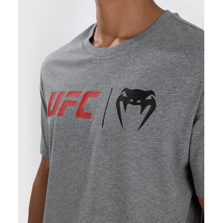 Camiseta Venum X UFC Classic cinza/vermelho