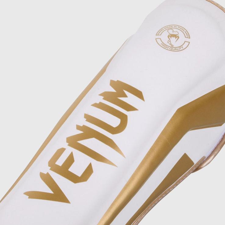 Caneleiras Venum Elite  White/Gold