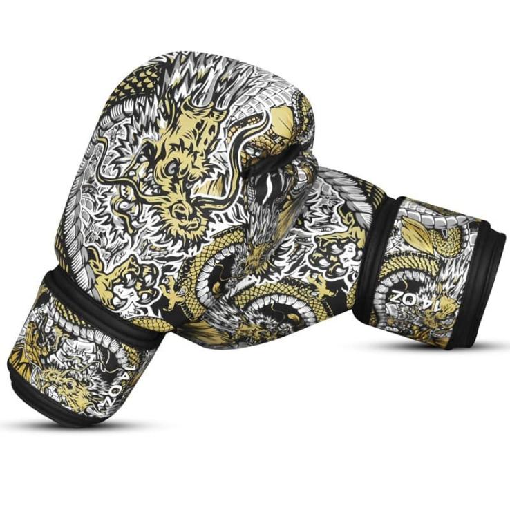 Luvas de boxe brancas Buddha Dragon