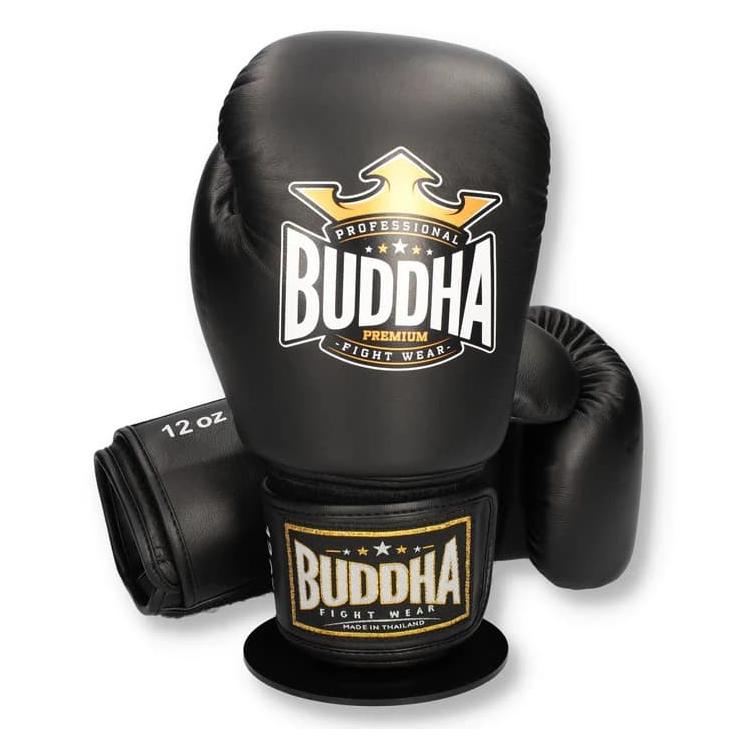 Luvas de boxe Buddha Tailândia Leather Edition - pretas