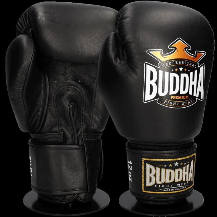 Luvas de boxe Buddha Tailândia Leather Edition - pretas