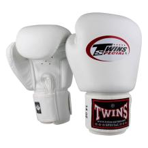 Luvas de boxe de couro branco Twins BGVL 3