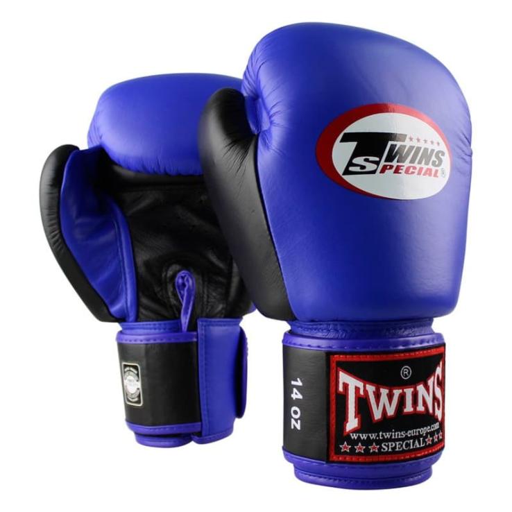 Luvas de boxe Twins BGVL 3 Retro azul / preto