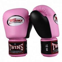 Luvas de boxe de couro rosa retrô Twins BGVL 3