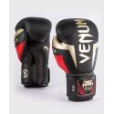 Luvas de boxe Venum Elite pretas/douradas/vermelhas