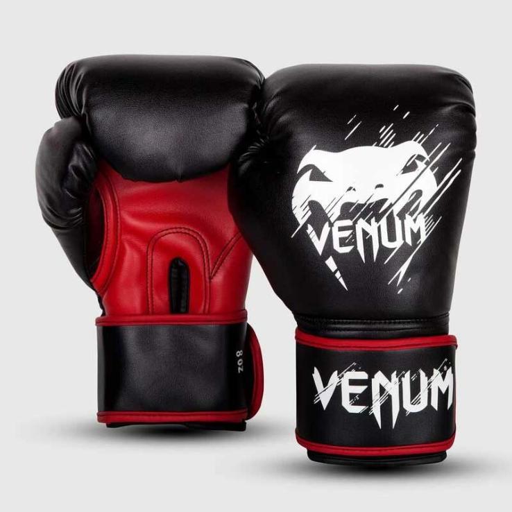 Luvas de boxe infantis Venum Contender preto / vermelho