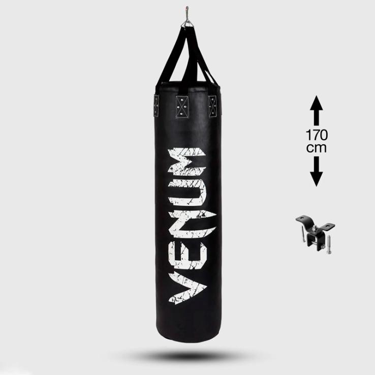 Saco de boxe Venum Challenger - Preto/Branco 170cm - 50kg