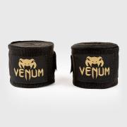 Ligaduras de boxe Venum pretas / douradas (Par)